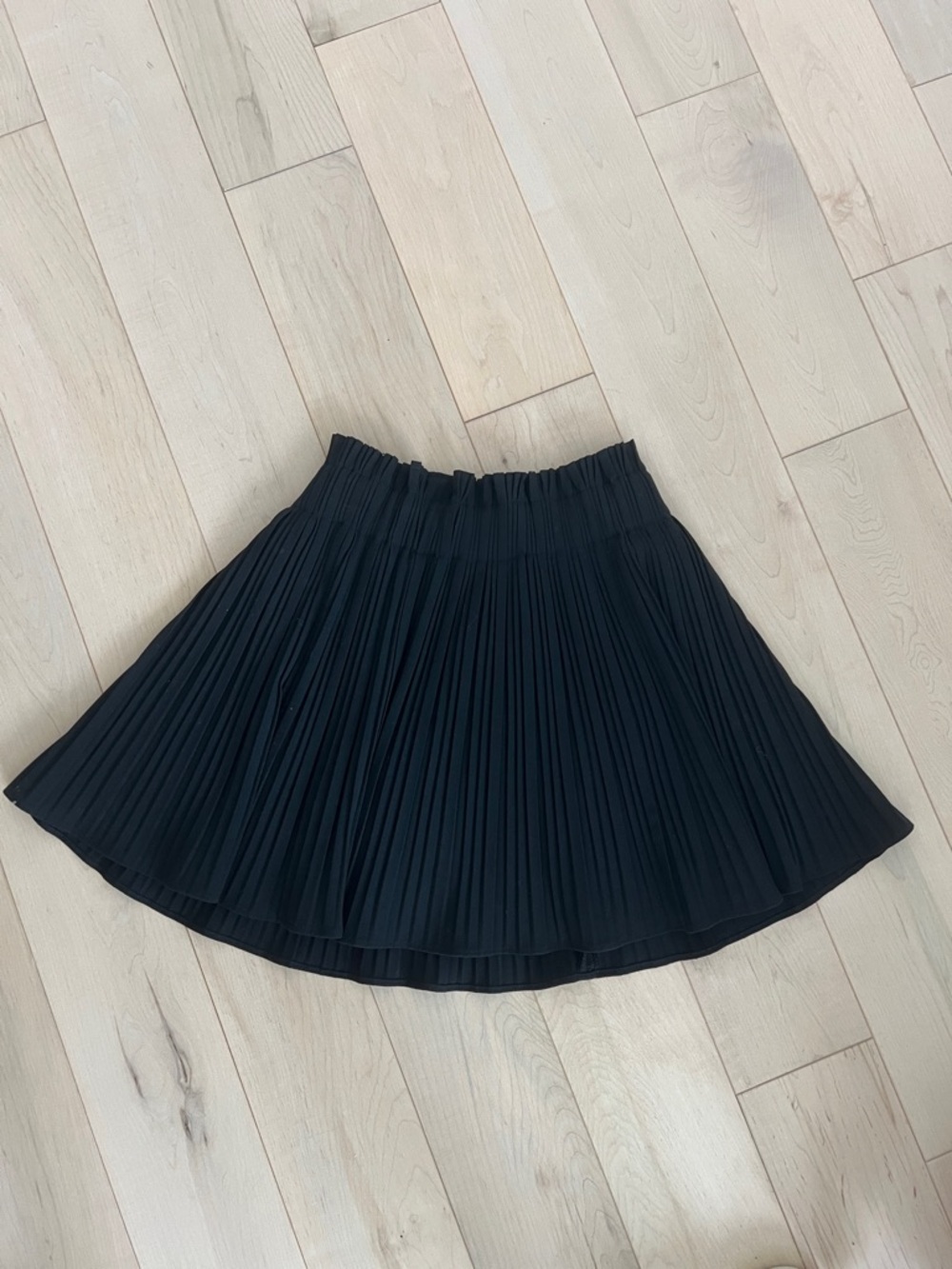 Zara Black Pleated A-Line Skirt